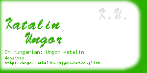 katalin ungor business card